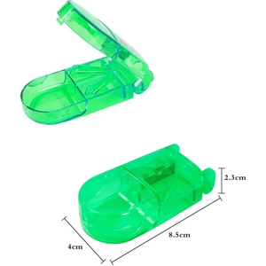 Rectangular Transparent Medicine Cutter <b>Small</b> Pill Tablet Cutter With <b>Storage</b> Compartment <b>Box</b> Medicine Organizer - Product Image 6