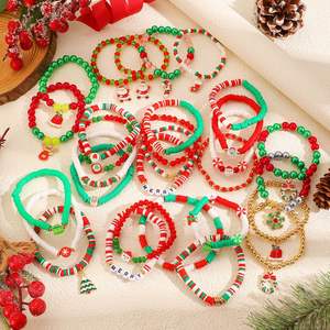 Nuevo producto transfronterizo, Conjunto Europeo Americano, regalo de Navidad de Papá Noel, pulsera de aleación hecha a mano colorida a la moda - Product Image 2