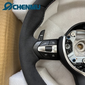 Volant en cuir Alcantara véritable M Performance F20 F22 F30 F32 F10 F12 F07 F01 pour <span class=keywords><strong>BMW</strong></span> avec palettes de changement de vitesse - Product Image 5