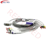 Câble ECG compatible Fukuda Denshi, 10 fils, connecteur DB15, fiche banane, pour câble ECG série FX FCP