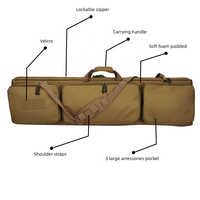 Étui tactique pour armes à feu sur mesure OEM 48 pouces, sac de rangement pour armes à feu durable à plusieurs poches avec bandoulière pour la chasse et le tir