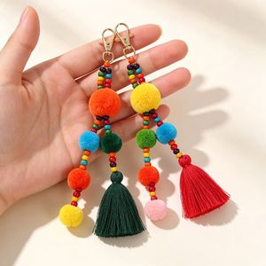 Llavero Étnico Bohemio con Borlas, Colgante de Bolso Hecho a Mano con Cuentas Coloridas, Llavero de Coche de Moda para Mujer, Colgante para Mochila, Regalo - Product Image 2