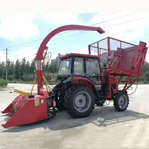 Tractor montado maíz tallo cosechadora paja de trigo forraje hierba cosechadora picadora máquina colectora