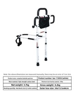 Barre d'appui pliable multifonctionnelle pour personnes âgées et femmes enceintes - Aide à la position debout légère et réglable - Rails d'assistance au lit