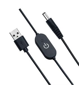 웨이브링크 <span class=keywords><strong>USB</strong></span> 2.0 남성형에서 DC 5.521 전원 충전 스위치 케이블 LED 호환 터치 스위치 PVC 재킷 및 브레이드 쉴딩 포함 - Product Image 1