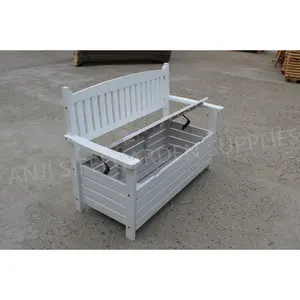 Outdoor Furniture Garden Storage Bench Wood Slats for Cast