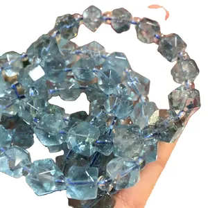 Meihan Wholesale Blue Topaz A+++ Faceted Loose Beads Precious Stone For Jewelry Making Design Gift