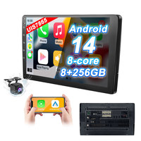 Autoradio Android 14 UIS7865, 8 cœurs 2,2 GHz, 4G LTE, DSP 48 bandes, CarPlay sans fil, Android Auto, 8 Go 256 Go, Navigation GPS, Unité centrale