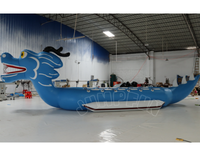12 sièges Blue Dragon Water Boat pour location 2025 nouveau Design gonflable Dragon Banana Boats Double voie Sports nautiques
