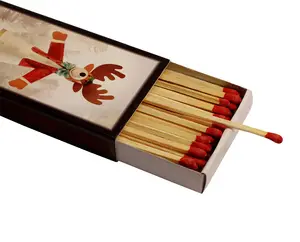 Bastoni di sicurezza lunghi di vendita caldi nella scatola di corrispondenza personalizzata all'ingrosso della fabbrica della scatola della partita della candela