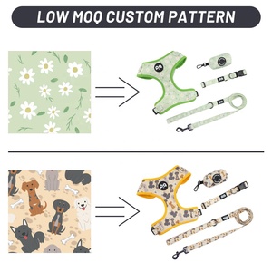 Ensemble de harnais, collier et laisse pour chien réglable, réfléchissant, personnalisé, confortable et respirant pour <span class=keywords><strong>chiens</strong></span> de petite, moyenne et grande taille - Product Image 5