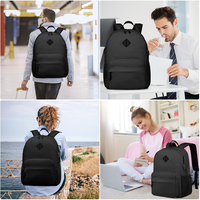 Sac à dos pour ordinateur portable de 15 pouces avec logo personnalisé, neutre, adapté au travail et aux voyages de loisirs, résistant à l'eau, sac à dos tendance pour étudiants