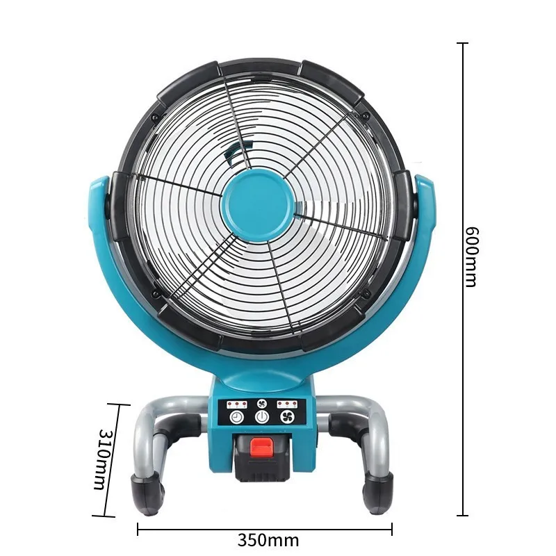 HENGLAI Indoor outdoor 12inch portable Simple table fan 20v battery charger electric double use rechargeable fan