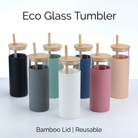 Gobelet en verre borosilicate avec paille 500 ml, manchon en silicone résistant à la chaleur, fabriqué à la main, compatible lave-vaisselle, unisexe, logo personnalisé OEM
