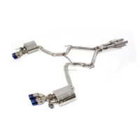 ING Edelstahl Auspuff anlage Leistung Catback für Mercedes Benz R230 SL500 5.5L 2005-2011 Schall dämpfer mit Ventil