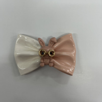Bricolage personnalisé PU cuir papillon chaussures accessoires Clips chaussures de mariée décorations florales