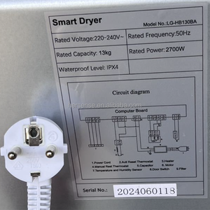 Smart 220V Air Ventilé Sèche-<span class=keywords><strong>linge</strong></span> 13kg Puissant Moteur Sèche-<span class=keywords><strong>linge</strong></span> Charge Frontale En Acier Inoxydable Full Auto Home Appliance 2700W - Product Image 5