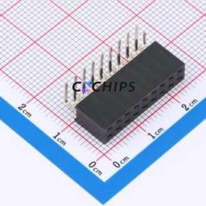 PM254-2-09-W-8.5 Pin Socket Bent Lead Through Hole,P=2.54mm Connector 2x9P 2.54mm 2.54mm Square Hole - Product Image 1