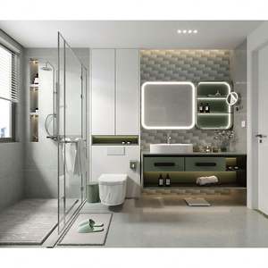 Gabinete Flotante de Pared de Lujo a Precio de Fábrica, Diseño de Baño, Gabinetes de Baño de MDF con Espejo - Product Image 6