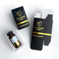 Boîte en carton recyclé personnalisée avec gaufrage à chaud doré pour flacons de cils de 3 ml/10 ml, avec logo personnalisé et emballage écologique