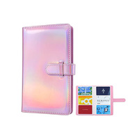 Dompet Kartu Kredit dengan Kancing PU, Warna Hitam, Hadiah Bisnis, Multi-Fungsi, Melindungi Kartu