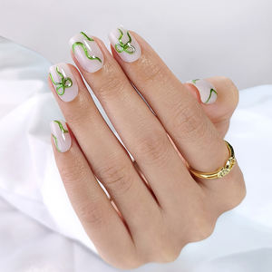 Fábrica 3D etiqueta privada personalizada diseño brillante acrílico <span class=keywords><strong>uñas</strong></span> postizas al por mayor cuadrado suave Gel Otoño <span class=keywords><strong>Invierno</strong></span> Stick Press on Nails - Product Image 4