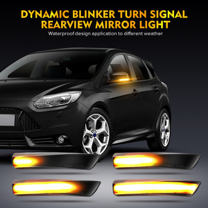 Autodragons - Luces Intermitentes LED Ámbar para Espejos Laterales, Luz Secuencial Dinámica, Intermitentes LED Ahumados para FO CUS 2012-2018 - Product Image 6