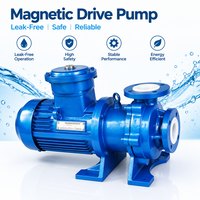 Pompa Sentrifugal Magnetic Drive 0.5 HP Berlapis Fluoroplastik Besi CQB-F Grosir, Tanpa Segel, Anti Bocor, untuk Transfer Asam Alkali