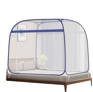 Moustiquaires pliantes de luxe modernes en polyester pour lits Queen/King/Twin, idéales pour les chambres à coucher et l'extérieur en été - Product Image 6