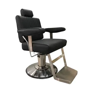2022 Latest French Style 10 Years Warranty Black Recline Hydraulic Chair Hair Salon Styling Chair Purpose Chair