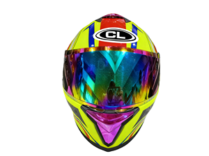 CL新品ABSフルフェイスオートバイヘルメットUM-108 CCC認定ダブルレンズクリアバイザーフリーサイズ2年保証オールシーズンライディング - Product Image 2