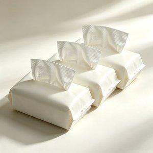 Serviettes jetables en coton doux pour adultes, lingettes non tissées en viscose, polyester et charbon de bois organique, personnalisables, en vrac - Product Image 2