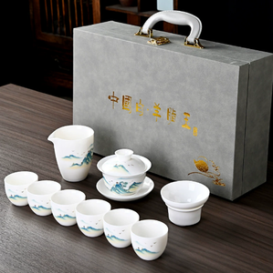 Juego de Té Kung Fu de Porcelana Blanca de Alta Gama Personalizado, Venta Directa de Fábrica de Juegos de Té de Cerámica - Product Image 2