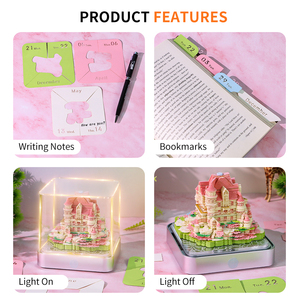 Tình Yêu Lâu Đài Diorama Lịch Cube Ẩn Trong 3D Memo Pad Ghi Chú Giấy Khối Lịch Hàng Ngày 2026 Cho Văn Phòng Trường Trang Trí - Product Image 5