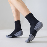 Chaussettes de sport personnalisées en gros avec logo, chaussettes de course rembourrées en tissu éponge pour hommes et femmes, OEM, faible MOQ, prix d'usine