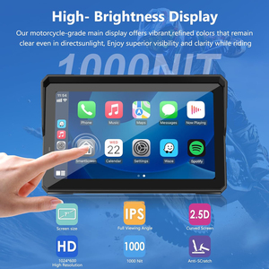 7inch Motorcycle Carplay Screen For BMW R1200GS ADV/ R1250GS ADV Monitor Wireless Carplay Android Auto Display Motorcycle <strong>GPS</strong> - Product Image 6