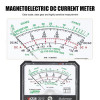 Multimètre analogique-numérique à double affichage VICTOR 7244, AC/DC 500V 10A, testeur de résistance et de diode (précision 0,5% + 3), test de batterie