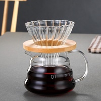 Ensemble de café en verre pour infusion manuelle, serveur de café en forme de nuage, pot de préparation à la main avec filtre, kit complet d'ustensiles pour la préparation du café