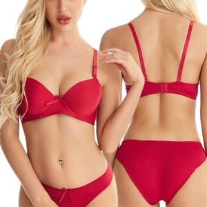 Sexy Xxxx <strong>Xxx</strong> Solid Padded Gather Women's <strong>Panties</strong> and Sexy <strong>Bra</strong> Women's Underwear - Product Image 1