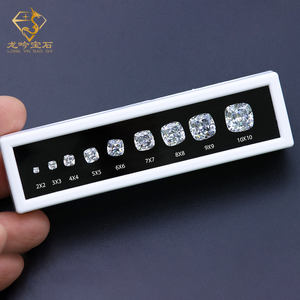 Pierres précieuses synthétiques de haute qualité T set Cz pierres précieuses par ensemble 10 tailles Square Asscher cut zircone cubique pour la vérification des couleurs - Product Image 4