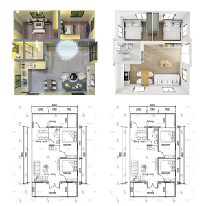 Casa Prefabricada Estándar Australiana de 2 Habitaciones, Tipo Granny Flat, Villa de Lujo Expandible Fabricada en <span class=keywords><strong>China</strong></span> con Cocina y Baño - Product Image 3
