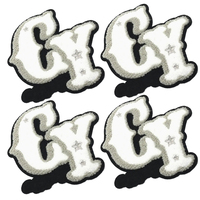 Patchs brodés thermocollants en chenille personnalisés en gros, motifs fleurs, dessins animés, lettres, logos, pour vêtements, feutre, résine, OEM, tissu, chapeaux