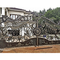 Portail en fer forgé sur mesure, nouveau modèle, conception métallique, CN;FUJIAN XMOYA, emballage standard ou emballage sur palette