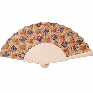 Éventail en liège portugais authentique de 23 cm, écologique et végétalien, idéal pour les fournitures promotionnelles et les événements. - Product Image 3