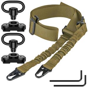<span class=keywords><strong>Eslinga</strong></span> de dos puntos Kongbo <span class=keywords><strong>eslinga</strong></span> de pistola tradicional de longitud ajustable para deportes al aire libre con 2 paquetes de soportes giratorios de riel QD de 1,25" - Product Image 2