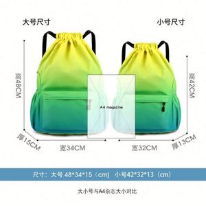 Custom Logo Waterproof Oxford Cloth Basketball Soccer Bag Bundle Pocket Lightweight Casual Sports Gym Drawstring <b>Backpacks</b> - Product Image 2