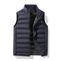 Logo personnalisé 2025 automne/hiver veste hommes gilet avec col chaud populaire toile gilet