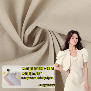 Tela elástica de LICRA de poliéster 195GSM con diseño de patrón transpirable, pantalones colgantes, faldas, trajes pequeños, ropa de lino de imitación - Product Image 1