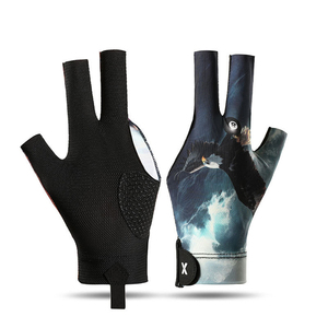 Guantes de <span class=keywords><strong>Snooker</strong></span> Personalizados de 3 Dedos, Duraderos, Antideslizantes y Transpirables, la Elección de Jugadores de Mesa Profesionales para Bolas de <span class=keywords><strong>Snooker</strong></span> y Billar - Product Image 1