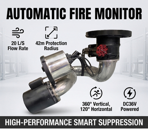 Canon à eau industriel CE pour lutte contre les incendies, 20L/S, système de moniteur d'incendie haute vitesse pour les installations de gestion des déchets - Product Image 2